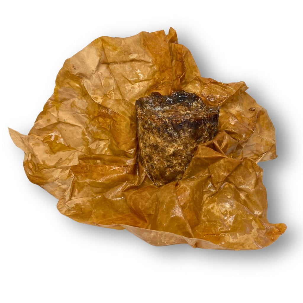 Raw African Black Soap - Neter Gold - (paper wrapped) MEDIUM - 10 oz - NTRGLD
