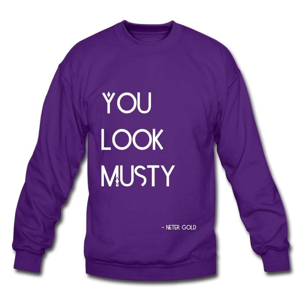 Crewneck Sweatshirt You Must Be.... Musty - Crewneck Sweatshirt - Neter Gold - purple / S - NTRGLD