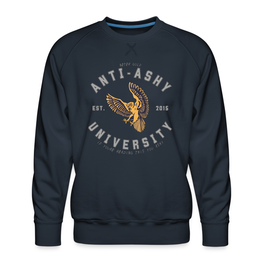 ANTI-ASHY UNIVERSITY (Gray) - Men’s Crewneck - navy