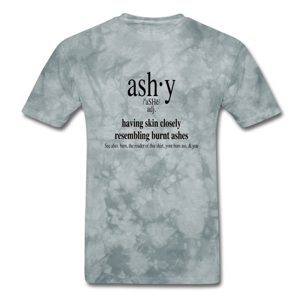 Men's T-Shirt Ashy Definition (black) - Unisex T-Shirt - Neter Gold - grey tie dye / S - NTRGLD