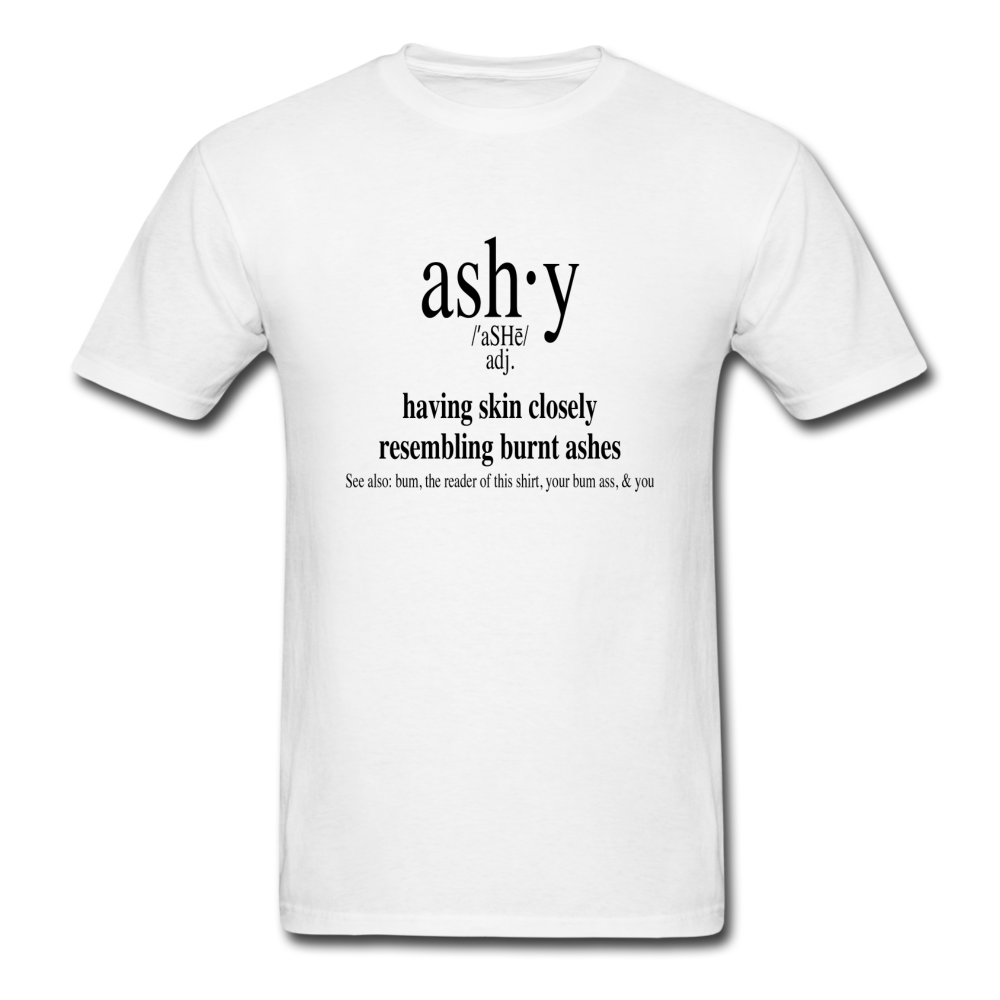Men's T-Shirt Ashy Definition (black) - Unisex T-Shirt - Neter Gold - white / S - NTRGLD