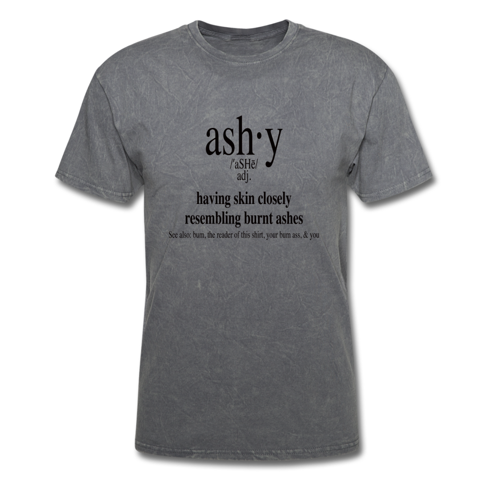 Men's T-Shirt Ashy Definition (black) - Unisex T-Shirt - Neter Gold - mineral charcoal gray / S - NTRGLD