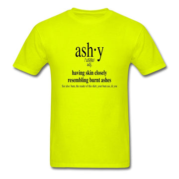 Men's T-Shirt Ashy Definition (black) - Unisex T-Shirt - Neter Gold - safety green / S - NTRGLD
