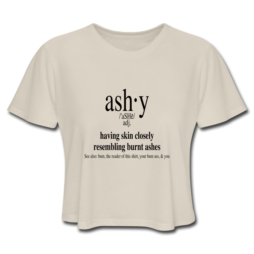 Women's Cropped T-Shirt Ashy Definition (black) - Women's Cropped T-Shirt - Neter Gold - NTRGLD