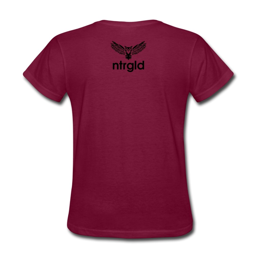 Women's T-Shirt Ashy Definition (black) - Women's T-Shirt - Neter Gold - burgundy / S - NTRGLD