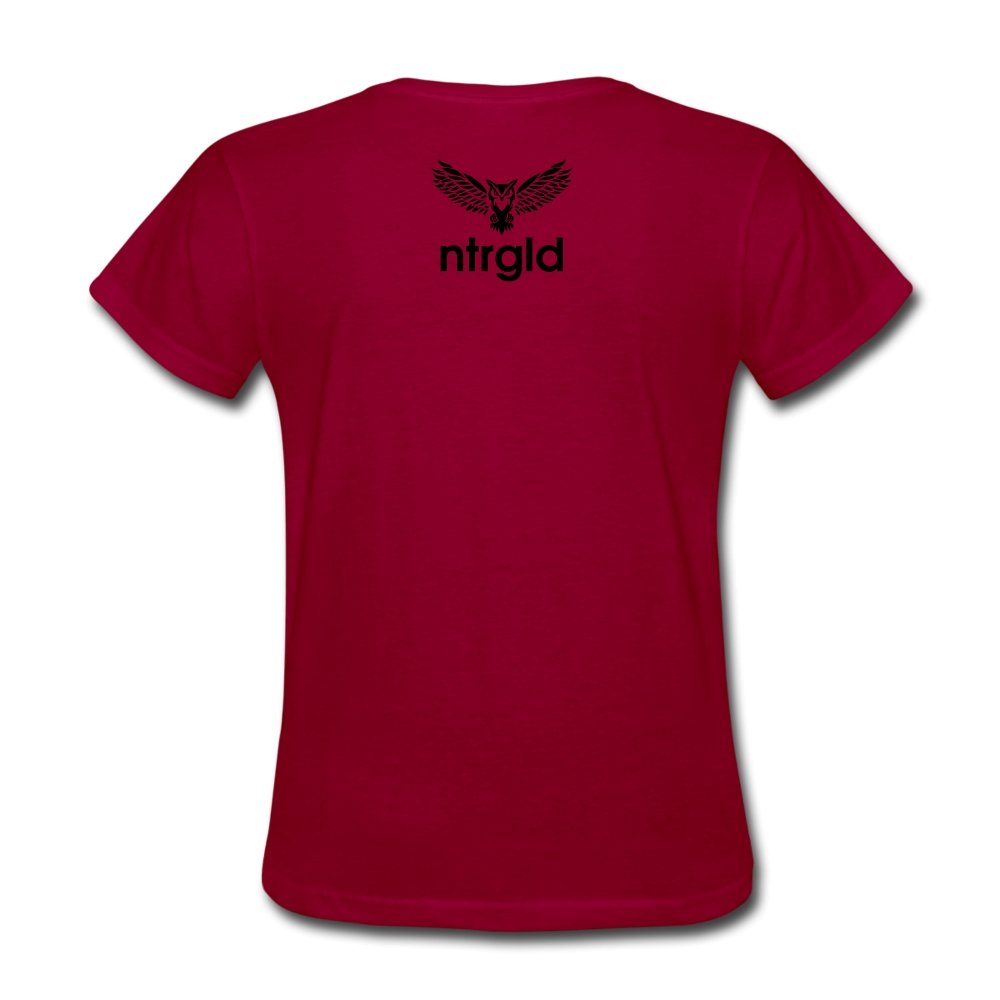 Women's T-Shirt Ashy Definition (black) - Women's T-Shirt - Neter Gold - dark red / S - NTRGLD