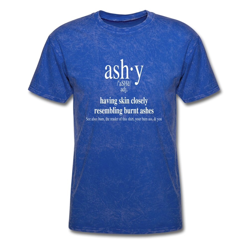 Men's T-Shirt Ashy Definition (white) - Unisex's T-Shirt - Neter Gold - mineral royal / S - NTRGLD