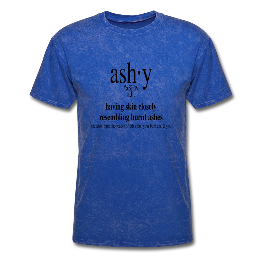 Men's T-Shirt Ashy Definition (black) - Unisex T-Shirt - Neter Gold - mineral royal / S - NTRGLD