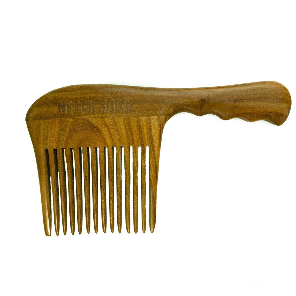 DEFECT!! - Epic Jumbo Wooden Comb || Oil Infused Wooden Comb - Neter Gold - NTRGLD