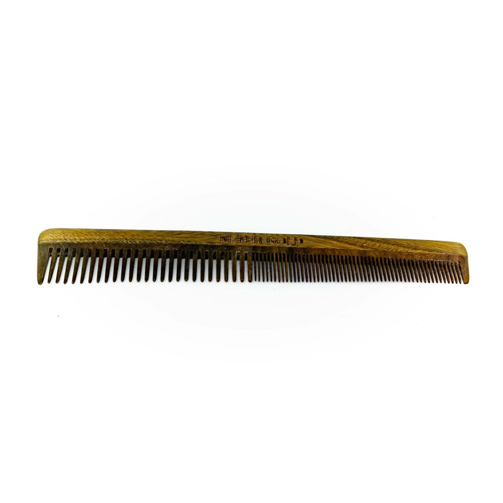 Dual Threat Wooden Combo Comb - 7.5 inches || Oil Infused Wooden Comb - Neter Gold - NTRGLD