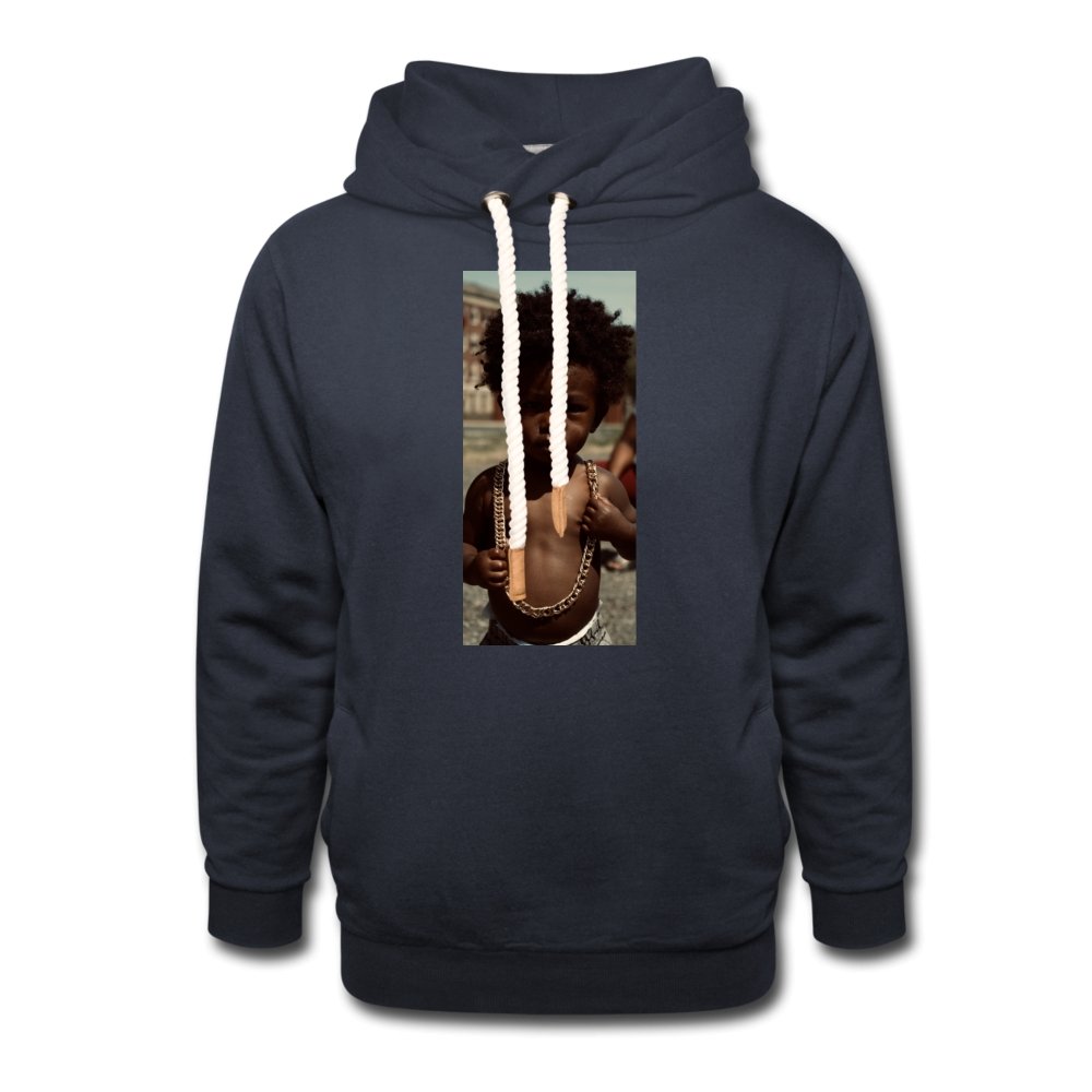 Unisex Shawl Collar Hoodie Lord Of The Drip - Shawl Collar Hoodie - Neter Gold - navy / XS - NTRGLD