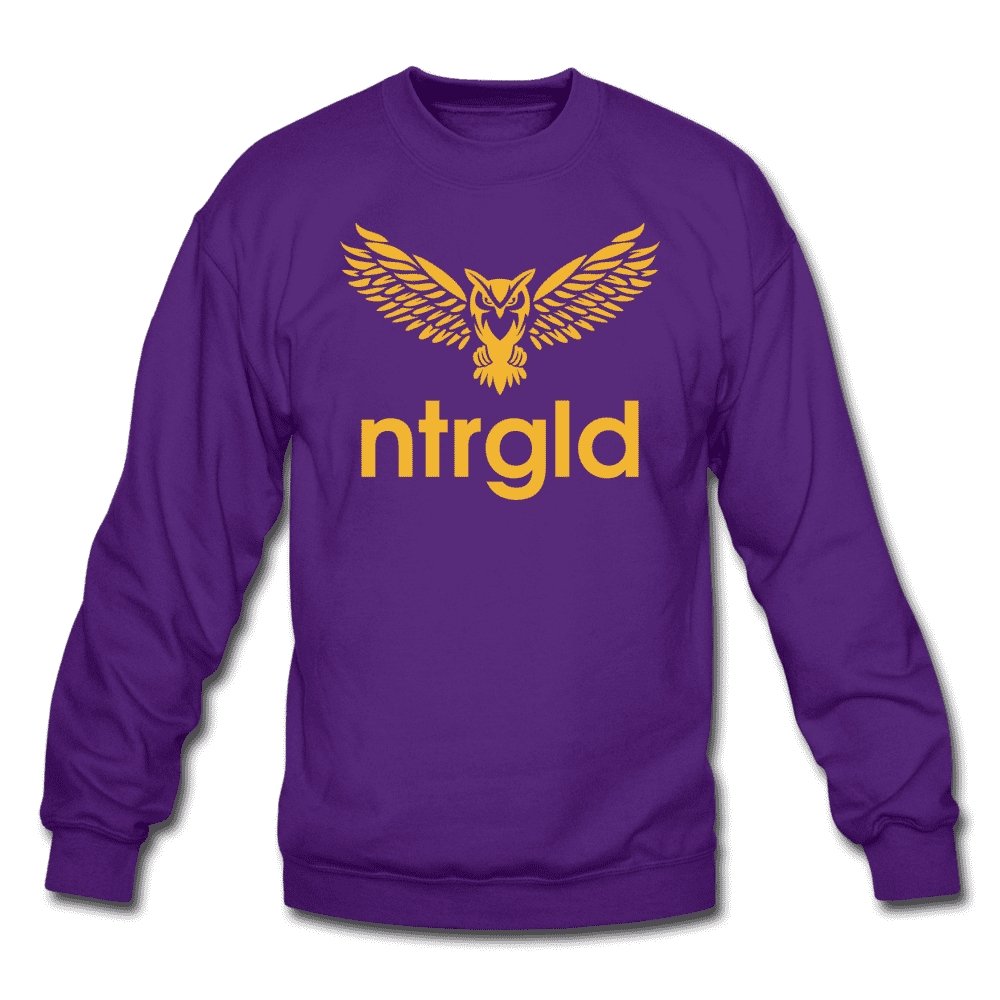Crewneck Sweatshirt NEBU OWL - Crewneck Sweatshirt - Neter Gold - purple / S - NTRGLD