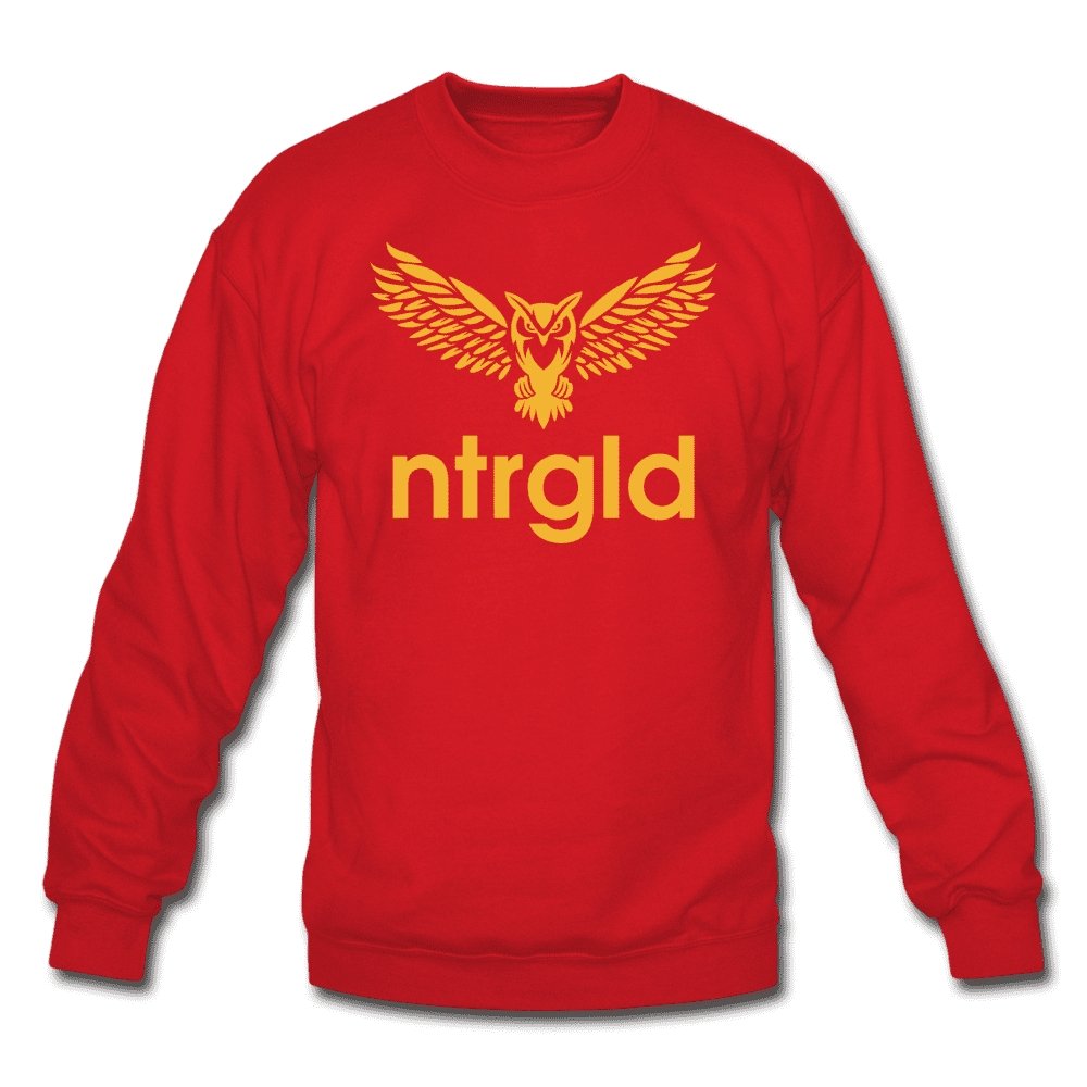 Crewneck Sweatshirt NEBU OWL - Crewneck Sweatshirt - Neter Gold - red / S - NTRGLD