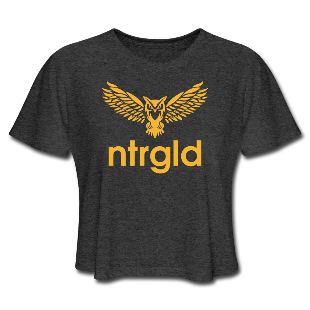 Women's Cropped T-Shirt | Bella+Canvas B8882 NTRGLD Logo - Cropped T-Shirt - Neter Gold - deep heather / S - NTRGLD