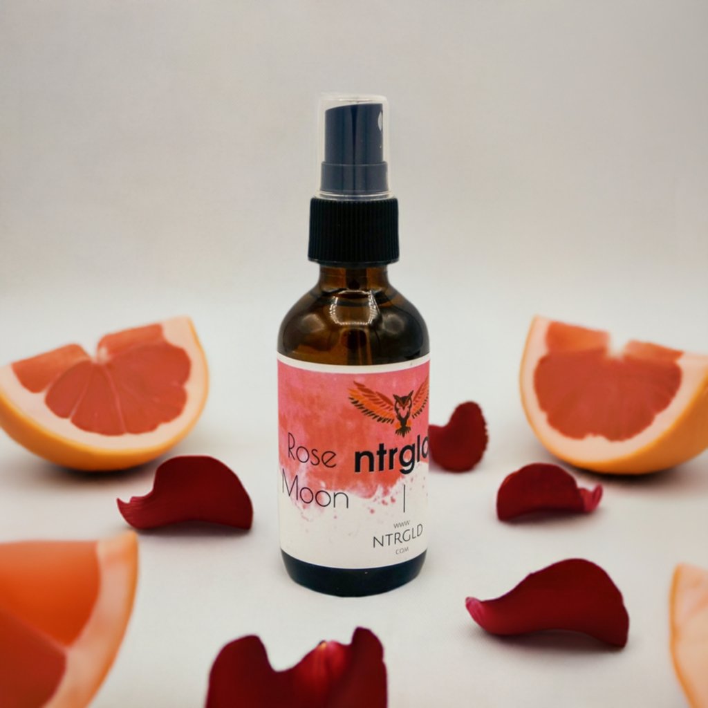 Rose Moon - Petal Infused Face Mist | NTRGLD - NETER GOLD | hair growth | eczema | dry skin | beard care | black men | black women | nightwing | oil infused wooden comb | beard growth | natural skin care | blac
