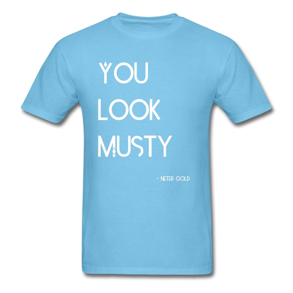 Men's T-Shirt You Must Be... Musty - Men's T-Shirt - Neter Gold - aquatic blue / S - NTRGLD