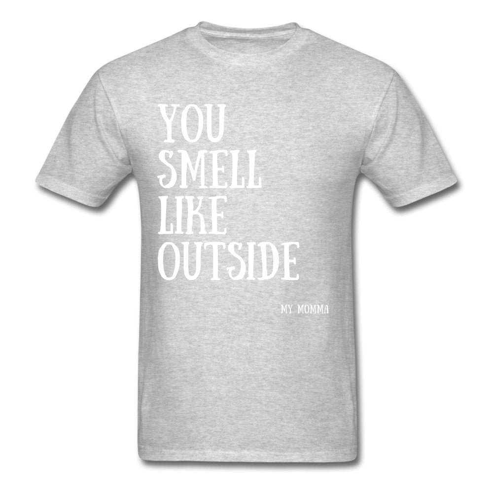 Men's T-Shirt You Smell Like Outside - Men's T-Shirt - Neter Gold - heather gray / S - NTRGLD