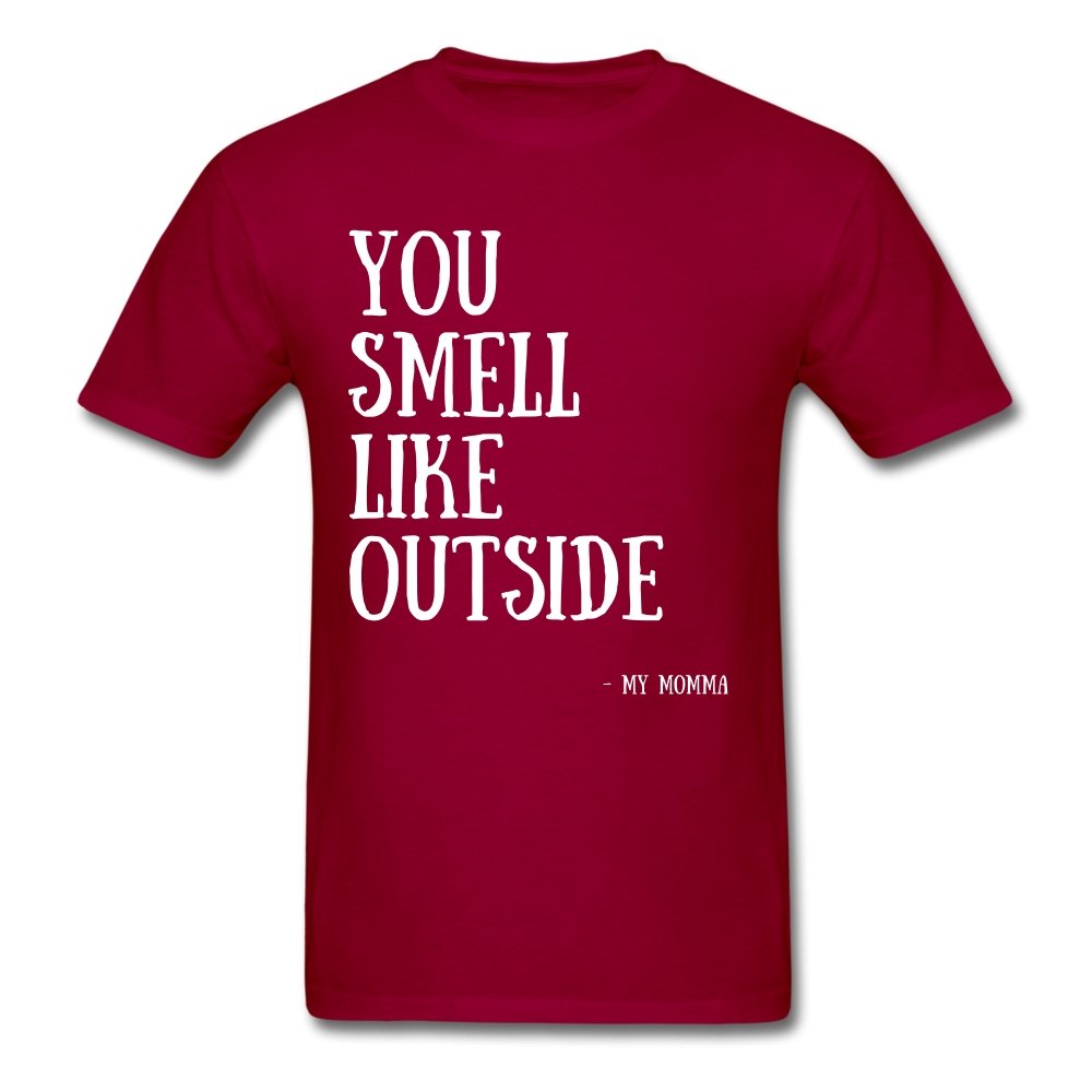 Men's T-Shirt You Smell Like Outside - Men's T-Shirt - Neter Gold - dark red / S - NTRGLD
