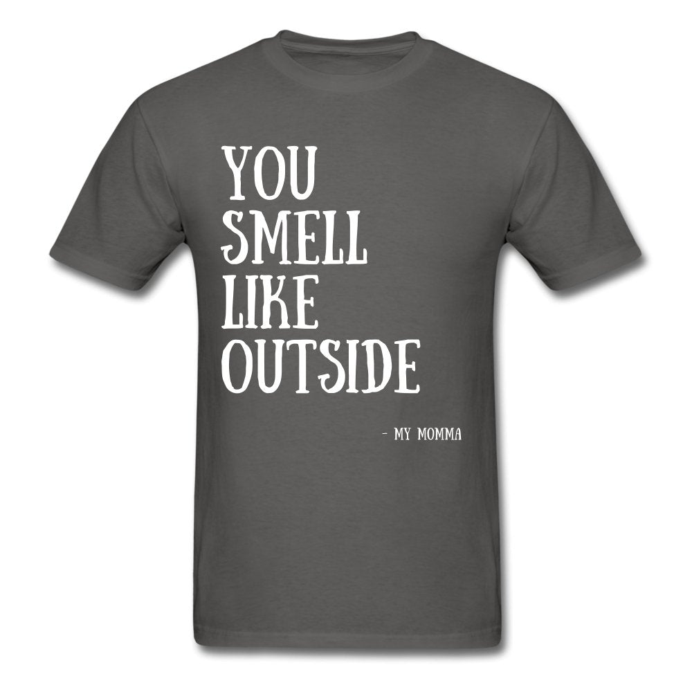 Men's T-Shirt You Smell Like Outside - Men's T-Shirt - Neter Gold - charcoal / S - NTRGLD
