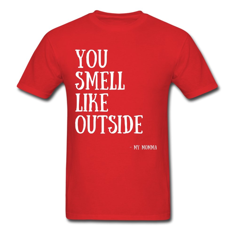 Men's T-Shirt You Smell Like Outside - Men's T-Shirt - Neter Gold - red / S - NTRGLD